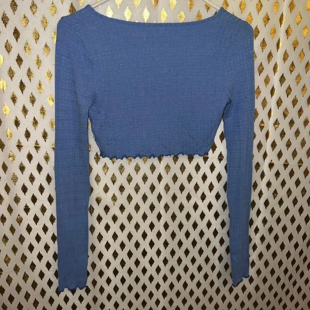 Urban outfitters ribbed crop top cardigan size S
